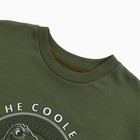 Костюм для мальчика (свитшот, брюки), цвет тёмный хаки, рост 104 см - фото 24399674