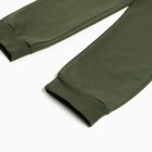 Костюм для мальчика (свитшот, брюки), цвет тёмный хаки, рост 104 см - фото 24399680