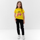 Футболка для девочки, цвет жёлтый/арбузики, рост 98-104 см - Фото 2
