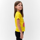 Футболка для девочки, цвет жёлтый/арбузики, рост 104-110 см - Фото 4