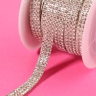 Стразы самоклеящиеся, d=2×7 мм, 4.5±0.5 м, цвет серебряный - Фото 2