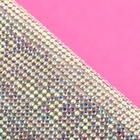 Стразы самоклеящиеся на листе, с голографией, d=2 мм, 40×24 см, цвет серебряный - Фото 2