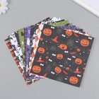 Набор бумаги для скрапбукинга 12 листов 12 дизайнов "Хэллоуин" 160 гр 15,2х15,2 см - фото 2085110