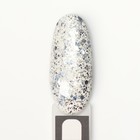 Гель лак для ногтей, с блёстками, трехфазный, 8 мл, LED/UV, прозрачный, серебристый (01) - Фото 7