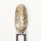 Гель лак для ногтей, с блёстками, трехфазный, 8 мл, LED/UV, прозрачный, золотистый (02) - Фото 9