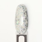 Гель лак для ногтей, «GLITTER FLASH», 3-х фазный, 8мл, LED/UV, цвет прозрачный/голографический (03) - Фото 12