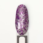 Гель лак для ногтей, «GLITTER FLASH», 3-х фазный, 8мл, LED/UV, цвет прозрачный/фиолетовый (08) - Фото 9
