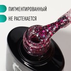 Гель лак для ногтей, с блёстками, трехфазный, 8 мл, LED/UV, прозрачный, розовый (09) - Фото 2