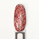 Гель лак для ногтей, «GLITTER FLASH», 3-х фазный, 8мл, LED/UV, цвет прозрачный/красный (10) - Фото 9