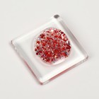 Гель лак для ногтей, с блёстками, трехфазный, 8 мл, LED/UV, прозрачный, красный (10) - Фото 10