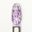 Гель лак для ногтей, с блёстками, 3-х фазный, 8мл, LED/UV, цвет прозрачный/сиреневый (11) - Фото 9