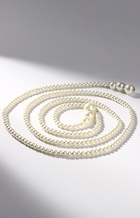 Бусы «Жемчуг» узел, шар №2.6.8.10, цвет молочный, 60 см - Фото 4