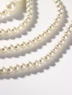 Бусы «Жемчуг» узел, шар №2.6.8.10, цвет молочный, 60 см - фото 23502261