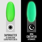 Гель лак для ногтей, «GLOW IN THE DARK», 3-х фазный, 8мл, LED/UV, люминесцентный, цвет ярко-зелёный (22) - Фото 2
