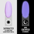 Гель лак для ногтей «GLOW IN THE DARK», 3-х фазный, 8 мл, LED/UV, люминесцентный, цвет фиалковый (26) - Фото 2