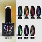 Гель-лак для ногтей, «CAT`S EYE», 3-х фазный, 8мл, LED/UV, цвет хамелеон/золотистый/зелёный (02) - Фото 6