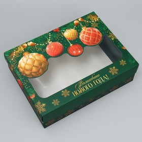 Коробка подарочная «Волшебного нового года», шары, 32 х 24 х 9 см, Новый год