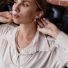 Бусы «Классика» шар №8, цвет молочный, L=125 см - Фото 1