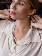 Бусы «Классика» шар №8, цвет молочный, L=125 см - Фото 9