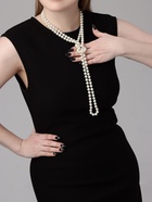 Бусы «Классика» шар №8, цвет молочный, L=125 см - Фото 4