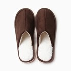 Тапочки мужские размер 46-47, цвет коричневый - Фото 4