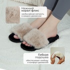 Тапочки женские с открытым носом LoveLife, размер 37-38, кофейные - Фото 2