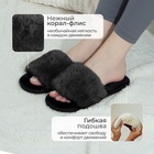 Тапочки женские с открытым носом LoveLife, размер 41-42, чёрные - Фото 2