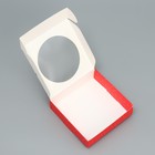 Коробка для макарун с низкими бортами «Венок», 11×11×3 см 9698971