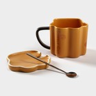 Кружка «Лапа тигра», 350 мл, керамика, нержавеющая сталь, цвет оранжевый - Фото 2