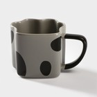 Кружка «Лапа тигра», 350 мл, керамика, нержавеющая сталь, серая - Фото 4