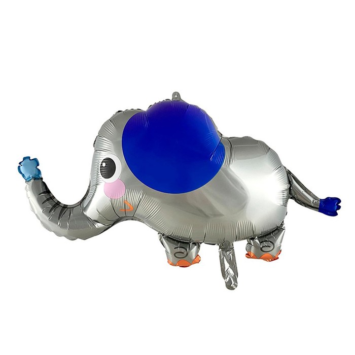 Шар фольгированный 32 «Слон с синими ушами»