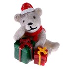 Миниатюра кукольная «Мишка с подарками», набор 2 шт., размер 1 шт. — 3 × 3,5 × 3 см - фото 109058708