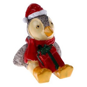 Миниатюра кукольная «Новогодний пингвин», набор 2 шт., размер 1 шт. — 3 x 3,5 x 3 см