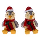 Миниатюра кукольная «Новогодний пингвин», набор 2 шт., размер 1 шт. — 3 × 3,5 × 3 см - фото 7450099