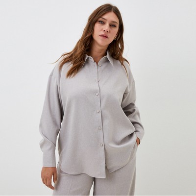 Блузка женская MIST plus-size, размер 54, бежевая
