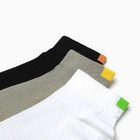 Набор мужских носков (3 пары), цвет белый/оливка/чёрный, размер 27-29 - Фото 3