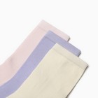 Набор детских носков (3 пары), цвет светло-лавандовый/зефирный/кремовый, размер 20 - фото 22815342