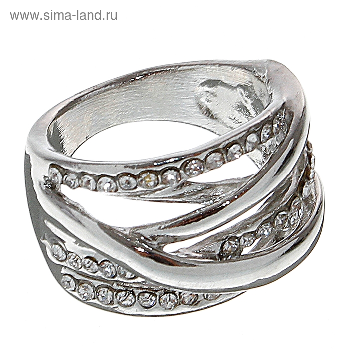 Кольцо "Стиль", цвет серебро, размер МИКС - Фото 1