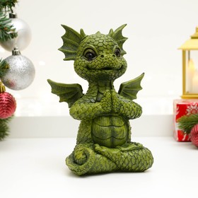 Фигура "Дракон йога", 18 см, зелёный