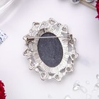 Брошь «Камея» в лавре, цвет серый в серебре - Фото 3