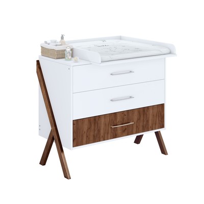 Комод Polini Kids Porto 2200, 51×103×92 см, цвет белый-дуб крафт