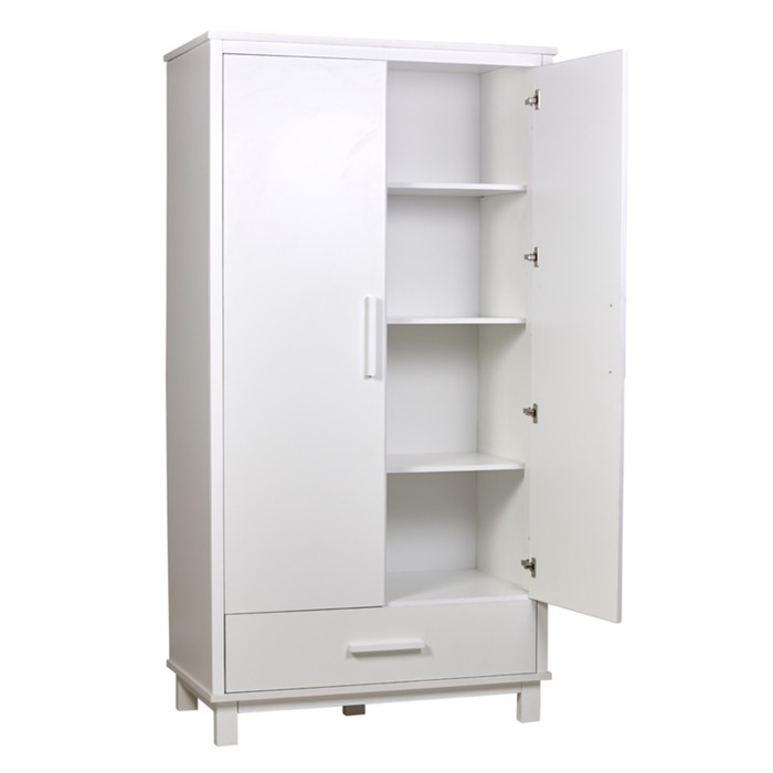 Шкаф двухсекционный Polini Kids Simple 3410, с ящиком, цвет белый