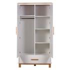 Шкаф двухсекционный Polini Kids Simple 3410, с ящиком, цвет белый-натуральный 10054466 - фото 319917722