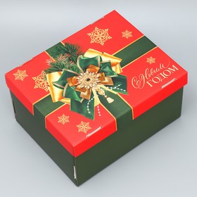Коробка складная «Роскошный новый год», 31.2 х 25.6 х 16.1 см, Новый год