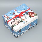 Коробка складная «Новогодний город», 31.2 х 25.6 х 16.1 см - фото 11053814