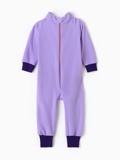 Комбинезон для девочки флисовый, сиреневый, рост 98-104 см