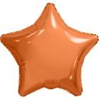 Шар фольгированный 19" звезда "Папайя" - фото 320083133