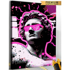 Картина по номерам «Давид в розовых очках. Микеланджело» холст на подрамнике, 40 × 60 см