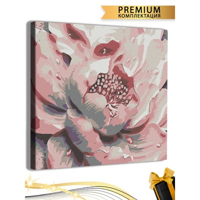 Картина по номерам «Нежные розовые пионы» холст на подрамнике, 40 × 40 см