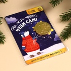 Шоколадная монета «Чудо» на открытке, 6 г. (комплект 2 шт) - фото 27570614